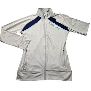 Notre Dame Fighting Irish Jacket Womens Large Gray NCAA Football Proedge